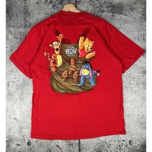 Vintage 90s Walt Disney World Winnie The Pooh Book Bag T-Shirt Size XL
